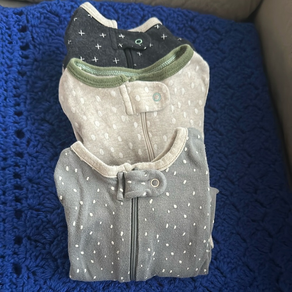 Cozy Cream and Green Kids One Piece